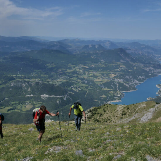 Sortie de la vire des Ortals