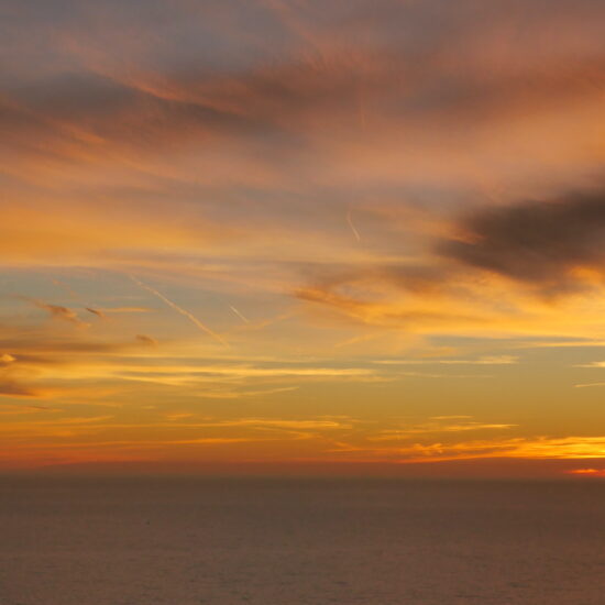 La mer et le ciel en feu