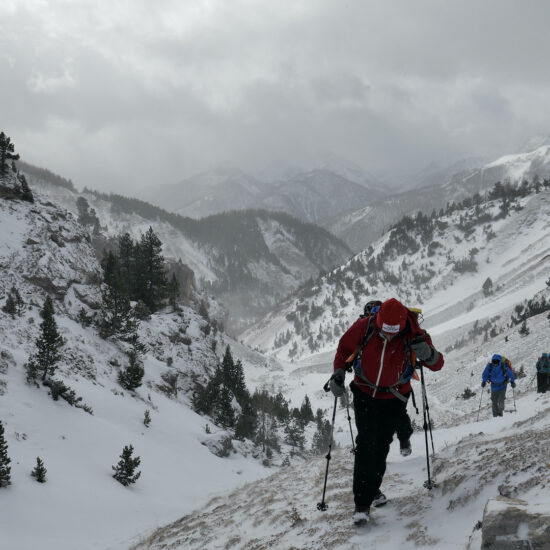Montée au col de l'Izoard dans la tempête