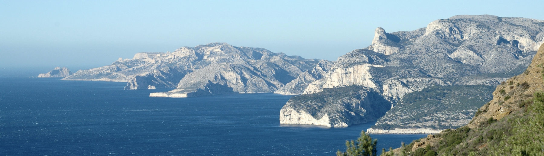 Panorama sur les Calanques depuis la route des Crêtes