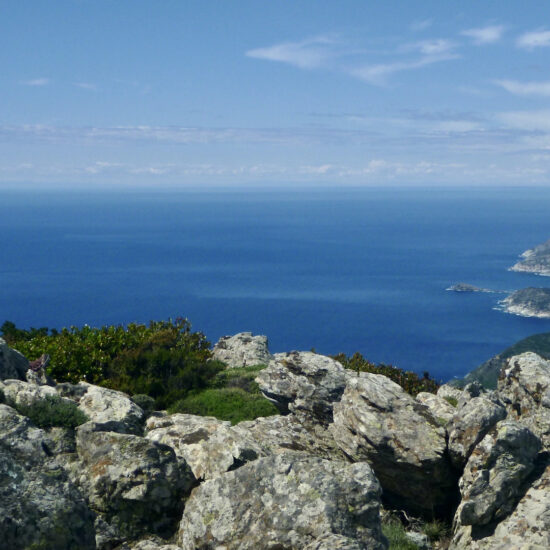 Panorama sur les crêtes du Cap au-dessus de Luri