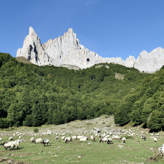 Aiguilles d'Ansabère dans le cirque de Lescun, vallée d'Aspe