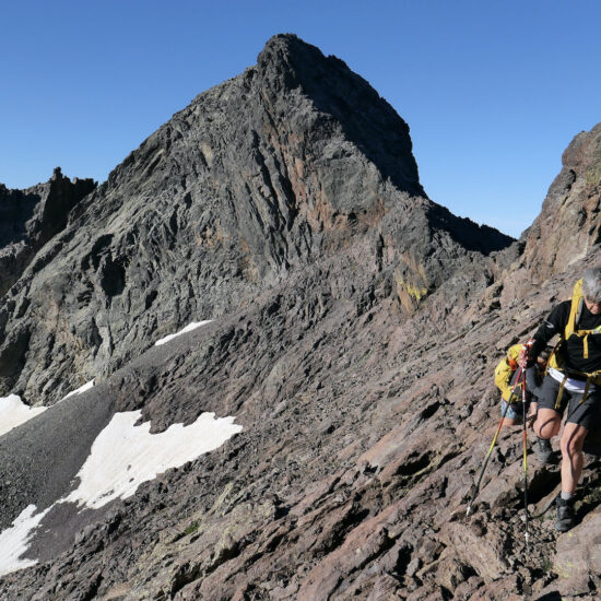 Entre bocca Crucetta et la pointe des Eboulis, un des points d'orgue du GR20