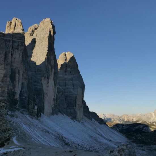 Lever de soleil sur les Tre Cime di Lavaredo