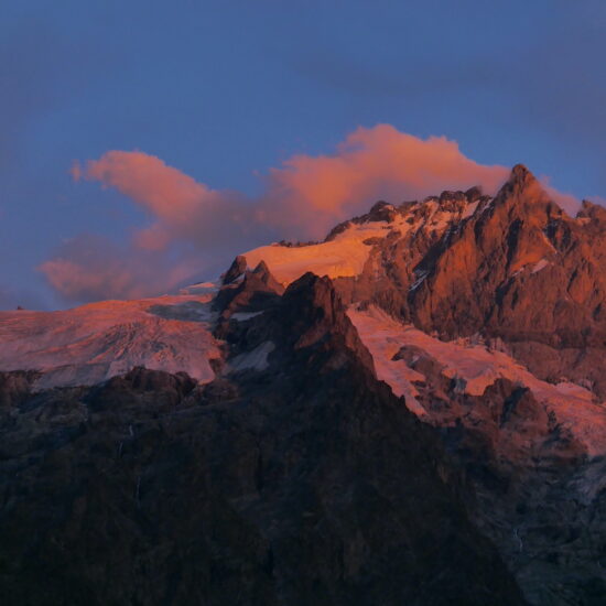 Coucher de soleil sur la Meije