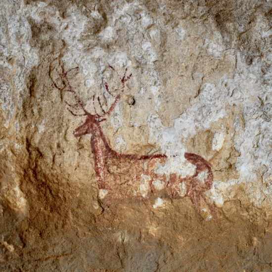 Le cerf de Chimiachas, peinture rupestre du Magdalénien