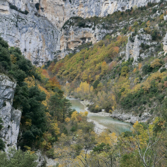 Gorges du Verdon à l'automne, sentier Martel