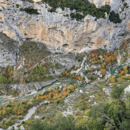 Gorges du Verdon à l'automne, belvédère de Rancoumas