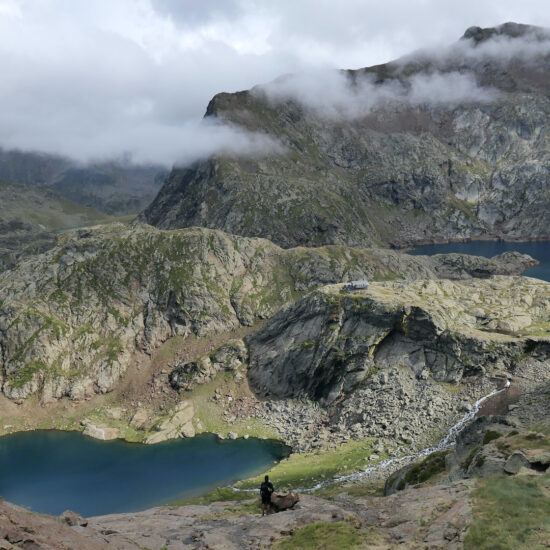 Descente sur le refuge du Fourcat