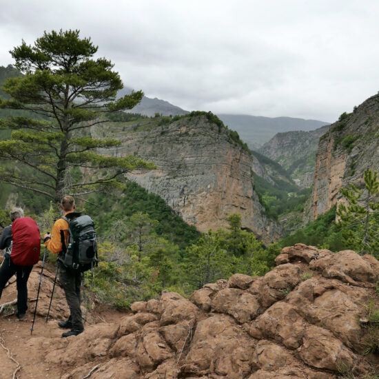 Sur le sentier du Vieil Esclangon, vue sur la clue du Pérouré