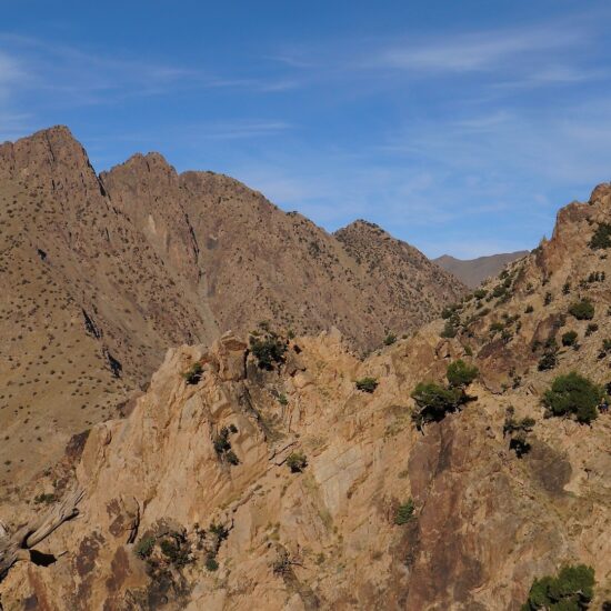Groupe de randonneurs, haute vallée de l'Ourika