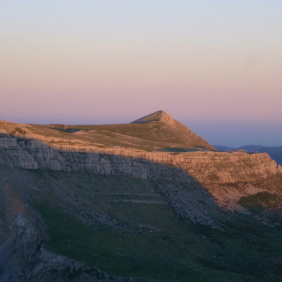 Le Mourre de Chanier au soleil couchant