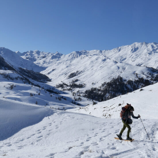 Vue sur le Lauzanier depuis l'Oronaye