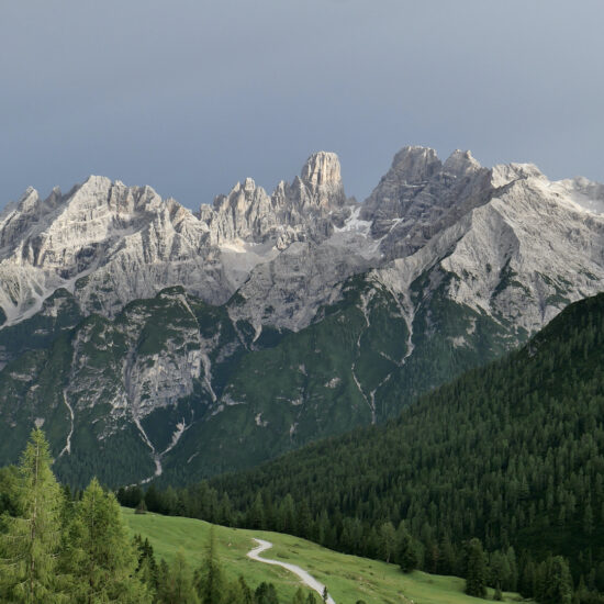 Lumières d'orage sur le massif du Cristallo