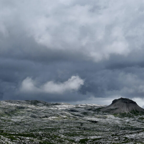 Ciel nuageux sur le massif de Puez