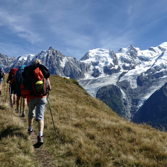 Face au Mont Blanc sur l'Aiguillette des Houches