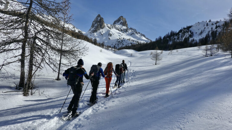 Raquettes vers la pointe de la Selle