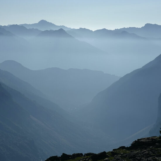 Brumes matinales sur la vallée de Freissinières
