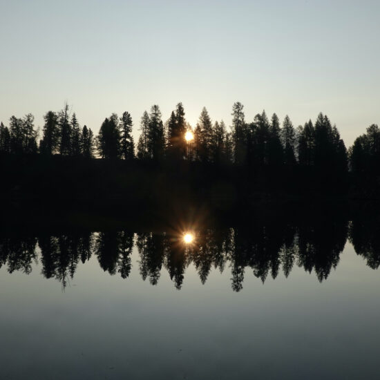 Lever du soleil sur le lago Fedèra