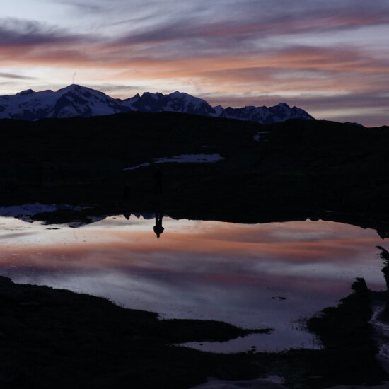 Reflets du soleil couchant
