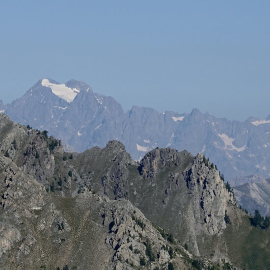 Vue sur le Pelvoux depuis les hauteurs de Ceillac