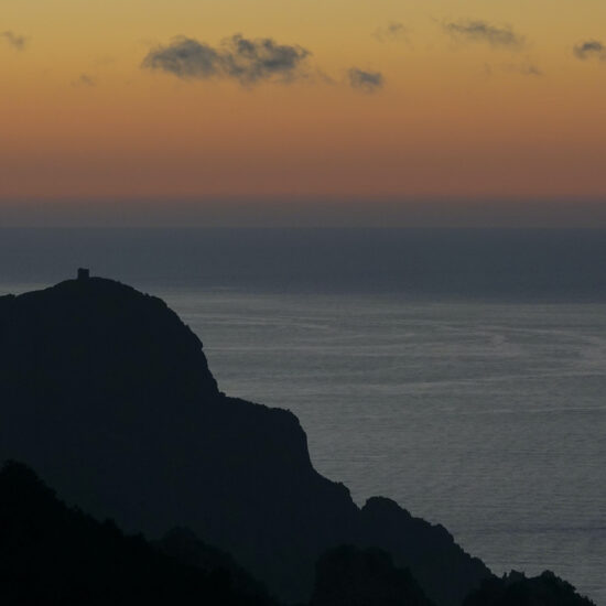 Coucher de soleil sur le Capu Rossu